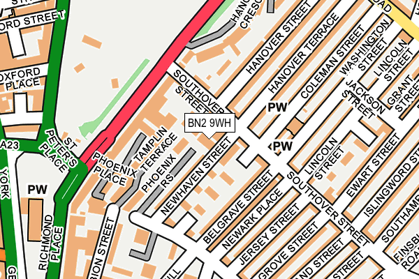 BN2 9WH map - OS OpenMap – Local (Ordnance Survey)