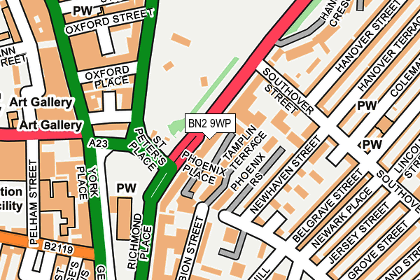 BN2 9WP map - OS OpenMap – Local (Ordnance Survey)
