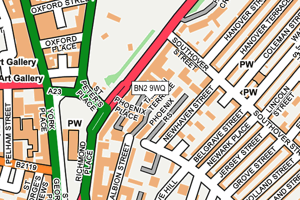 BN2 9WQ map - OS OpenMap – Local (Ordnance Survey)