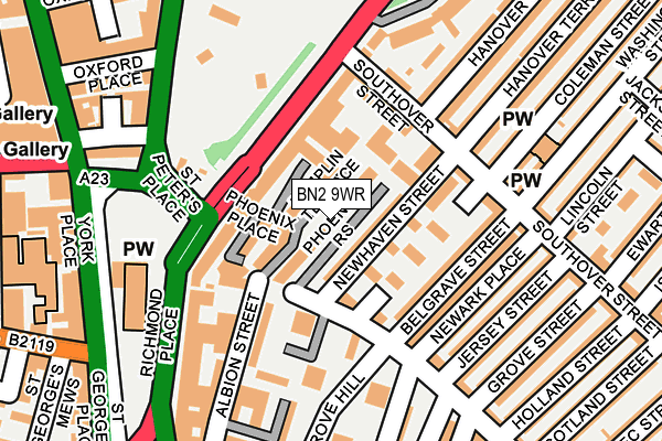 BN2 9WR map - OS OpenMap – Local (Ordnance Survey)