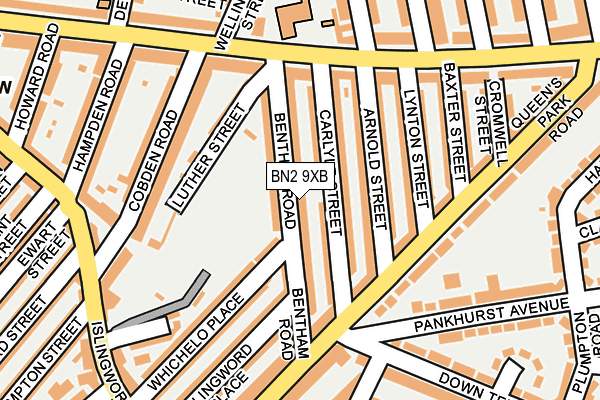 BN2 9XB map - OS OpenMap – Local (Ordnance Survey)