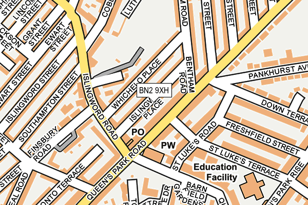 BN2 9XH map - OS OpenMap – Local (Ordnance Survey)