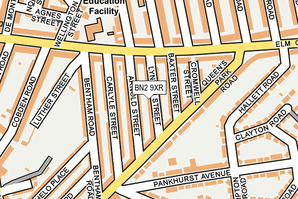 BN2 9XR map - OS OpenMap – Local (Ordnance Survey)