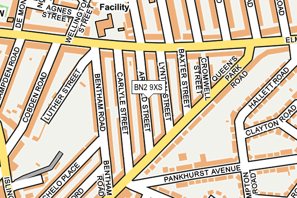 BN2 9XS map - OS OpenMap – Local (Ordnance Survey)