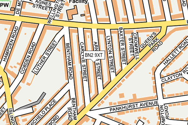 BN2 9XT map - OS OpenMap – Local (Ordnance Survey)