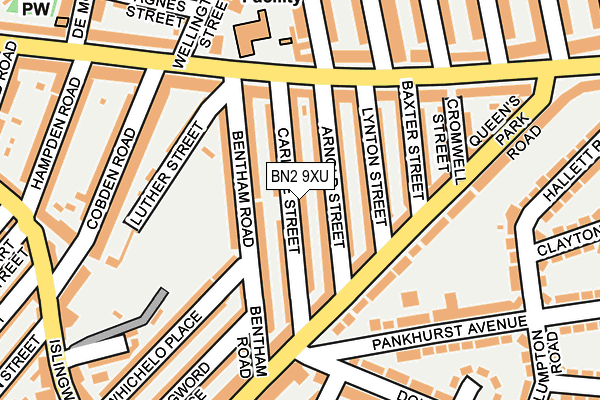 BN2 9XU map - OS OpenMap – Local (Ordnance Survey)