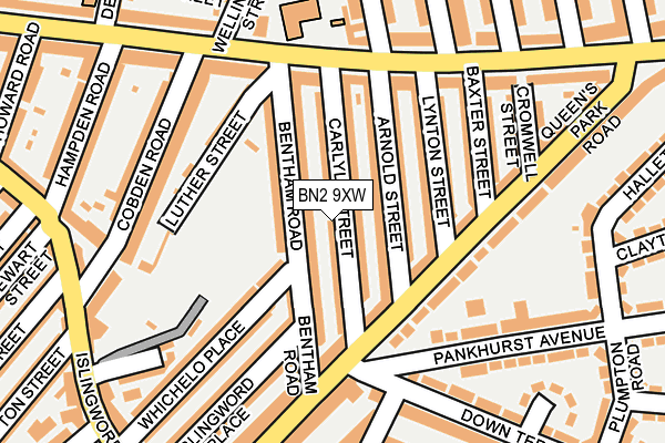BN2 9XW map - OS OpenMap – Local (Ordnance Survey)