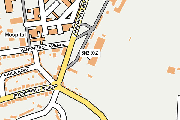 BN2 9XZ map - OS OpenMap – Local (Ordnance Survey)
