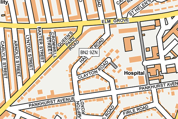 BN2 9ZN map - OS OpenMap – Local (Ordnance Survey)
