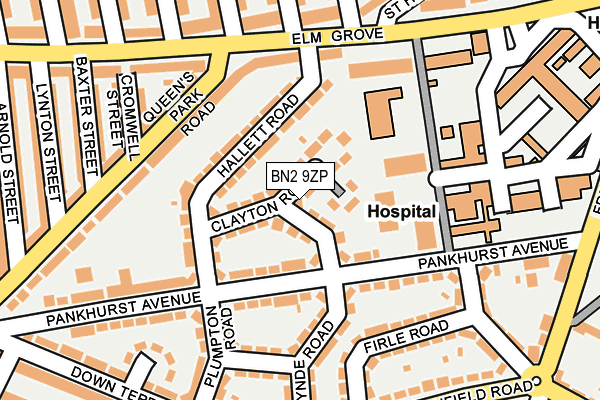 BN2 9ZP map - OS OpenMap – Local (Ordnance Survey)