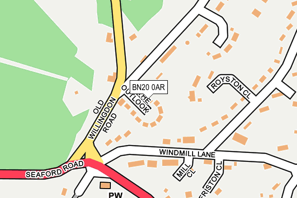 BN20 0AR map - OS OpenMap – Local (Ordnance Survey)