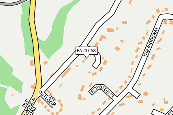 BN20 0AS map - OS OpenMap – Local (Ordnance Survey)
