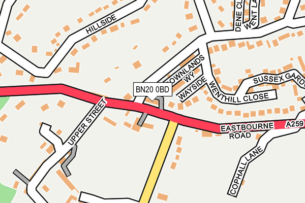 BN20 0BD map - OS OpenMap – Local (Ordnance Survey)