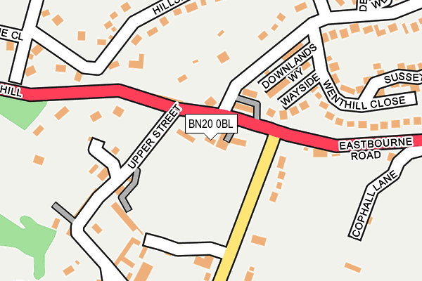 BN20 0BL map - OS OpenMap – Local (Ordnance Survey)
