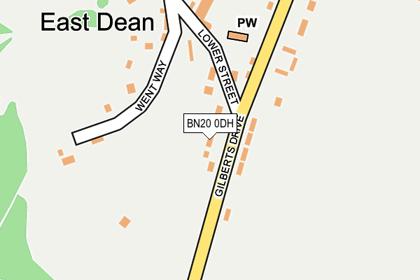 BN20 0DH map - OS OpenMap – Local (Ordnance Survey)