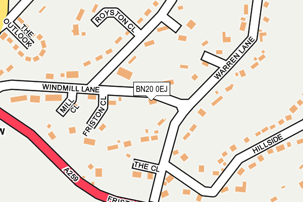 BN20 0EJ map - OS OpenMap – Local (Ordnance Survey)