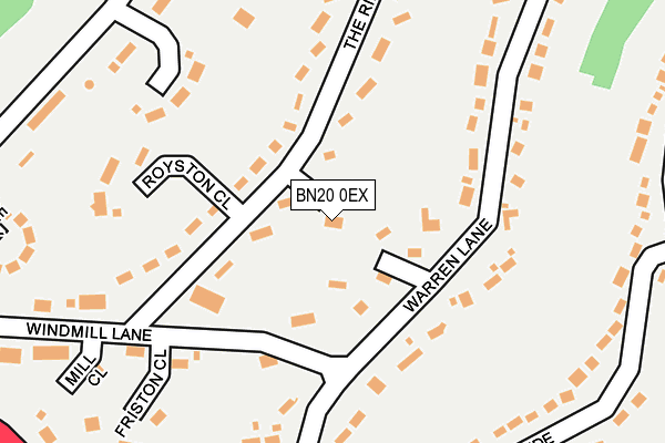 BN20 0EX map - OS OpenMap – Local (Ordnance Survey)