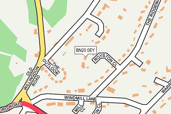 BN20 0EY map - OS OpenMap – Local (Ordnance Survey)
