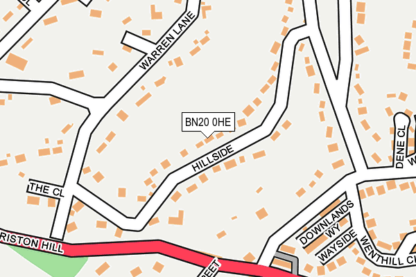BN20 0HE map - OS OpenMap – Local (Ordnance Survey)