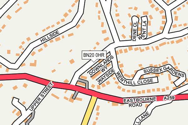 BN20 0HR map - OS OpenMap – Local (Ordnance Survey)