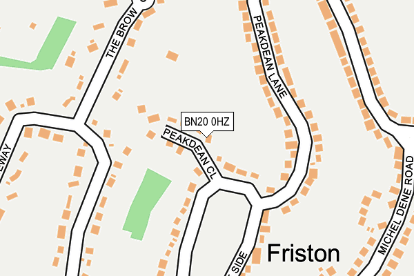 BN20 0HZ map - OS OpenMap – Local (Ordnance Survey)