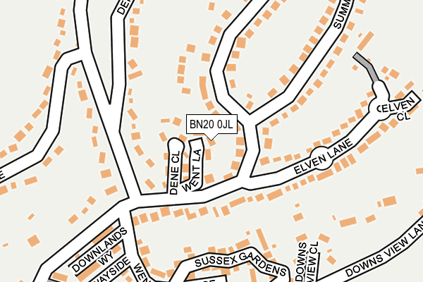 BN20 0JL map - OS OpenMap – Local (Ordnance Survey)