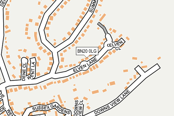 BN20 0LG map - OS OpenMap – Local (Ordnance Survey)