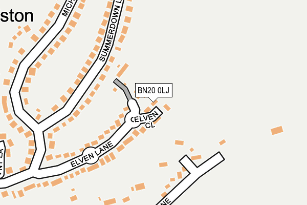 BN20 0LJ map - OS OpenMap – Local (Ordnance Survey)