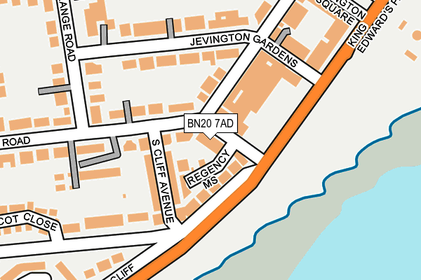 BN20 7AD map - OS OpenMap – Local (Ordnance Survey)