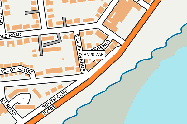 BN20 7AF map - OS OpenMap – Local (Ordnance Survey)