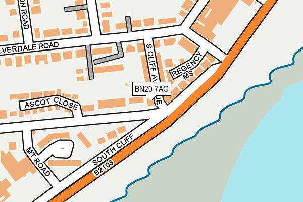 BN20 7AG map - OS OpenMap – Local (Ordnance Survey)