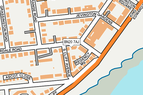 BN20 7AJ map - OS OpenMap – Local (Ordnance Survey)