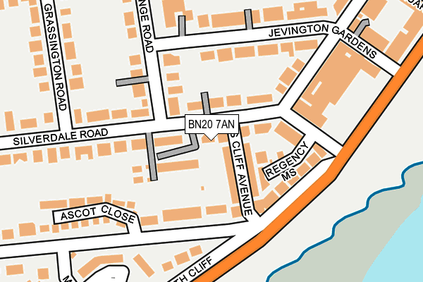 BN20 7AN map - OS OpenMap – Local (Ordnance Survey)