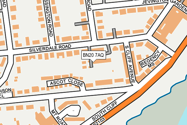 BN20 7AQ map - OS OpenMap – Local (Ordnance Survey)