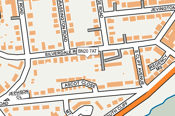 Map of 39 SILVERDALE ROAD EASTBOURNE LIMITED at local scale