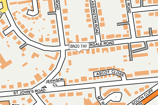 BN20 7AY map - OS OpenMap – Local (Ordnance Survey)