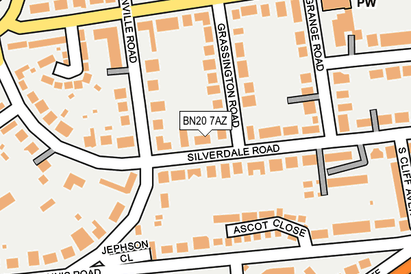 BN20 7AZ map - OS OpenMap – Local (Ordnance Survey)