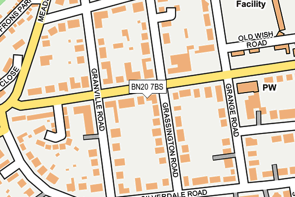 BN20 7BS map - OS OpenMap – Local (Ordnance Survey)