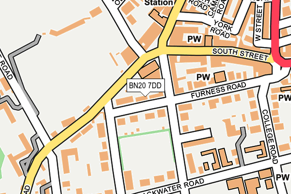 BN20 7DD map - OS OpenMap – Local (Ordnance Survey)