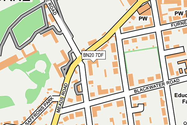 BN20 7DF map - OS OpenMap – Local (Ordnance Survey)