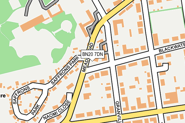 BN20 7DN map - OS OpenMap – Local (Ordnance Survey)