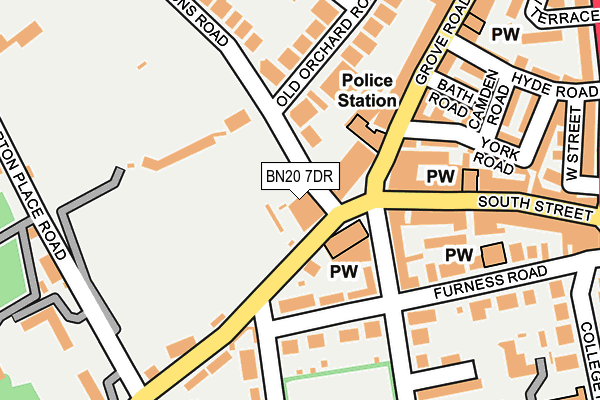 BN20 7DR map - OS OpenMap – Local (Ordnance Survey)