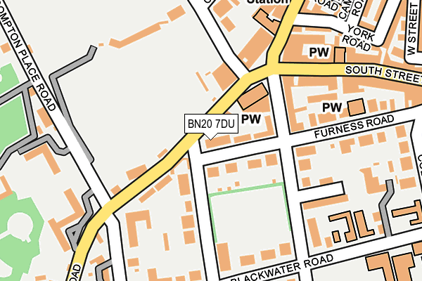 BN20 7DU map - OS OpenMap – Local (Ordnance Survey)