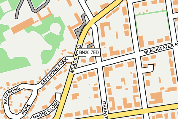 BN20 7ED map - OS OpenMap – Local (Ordnance Survey)
