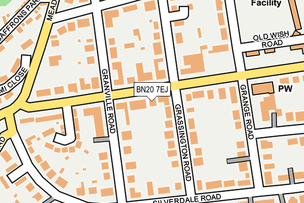 BN20 7EJ map - OS OpenMap – Local (Ordnance Survey)