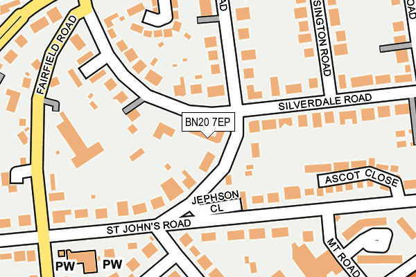 BN20 7EP map - OS OpenMap – Local (Ordnance Survey)
