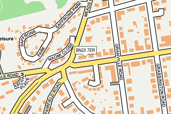 BN20 7ER map - OS OpenMap – Local (Ordnance Survey)