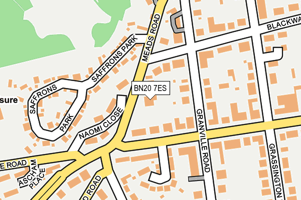 BN20 7ES map - OS OpenMap – Local (Ordnance Survey)