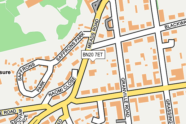 BN20 7ET map - OS OpenMap – Local (Ordnance Survey)