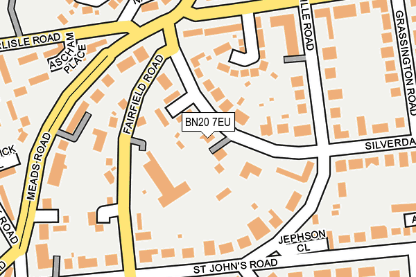BN20 7EU map - OS OpenMap – Local (Ordnance Survey)